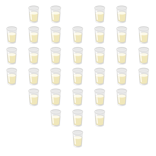 hearts glass of milk