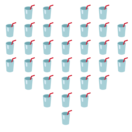 hearts cup with straw