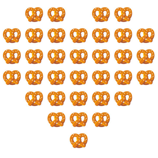 hearts pretzel