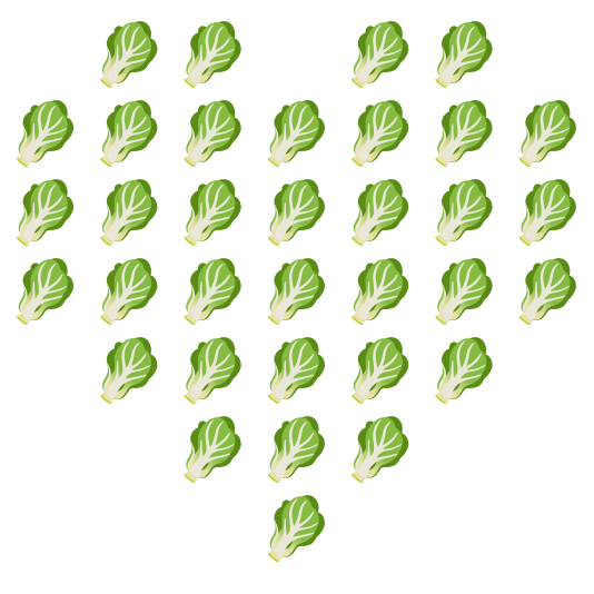 hearts leafy green