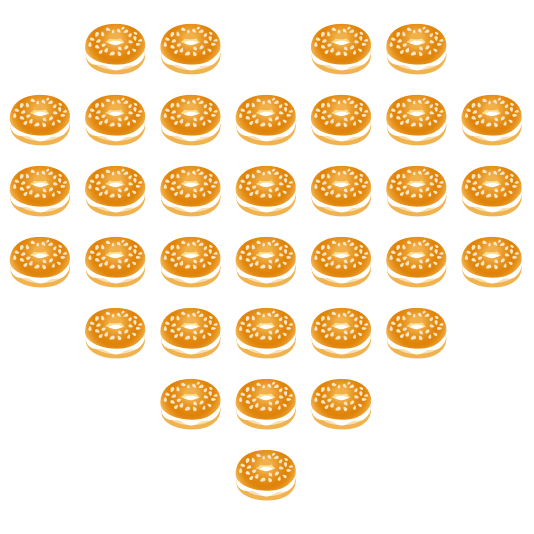 hearts bagel