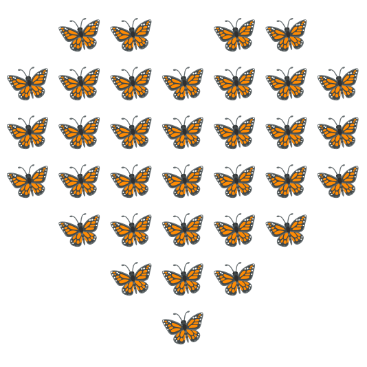 hearts butterfly