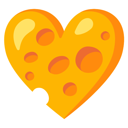hearts cheese wedge