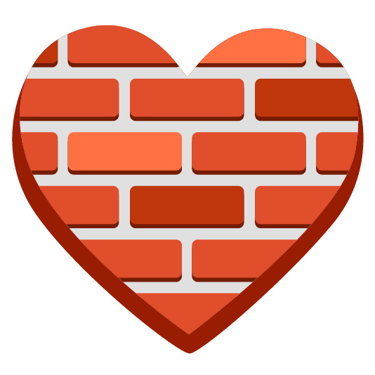 hearts bricks