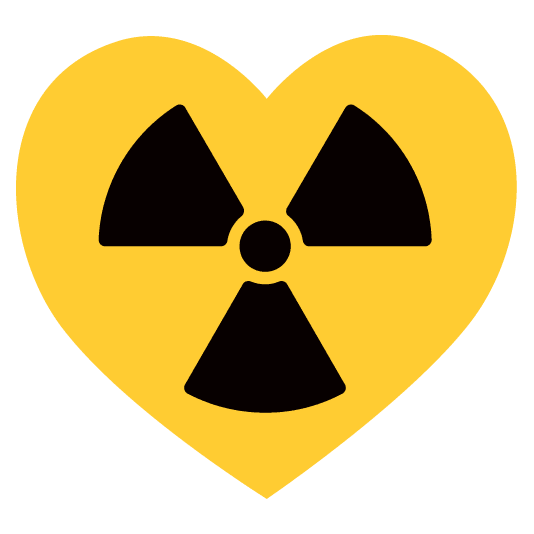 hearts radioactive sign