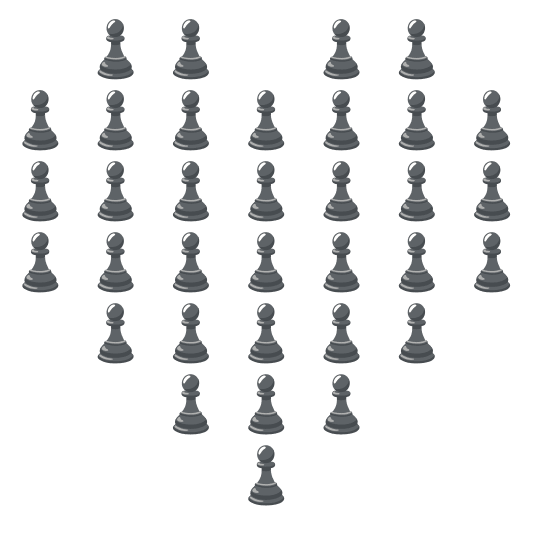 hearts chess pawn