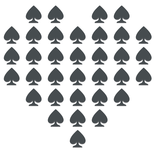 hearts spades