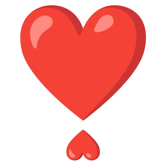 hearts heavy heart exclamation mark ornament