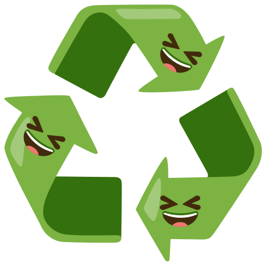 recycle laughing