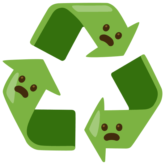 recycle frowning