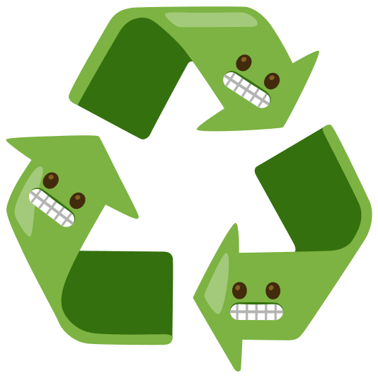 recycle grimacing