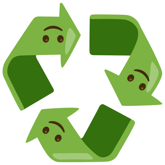 recycle upside down face