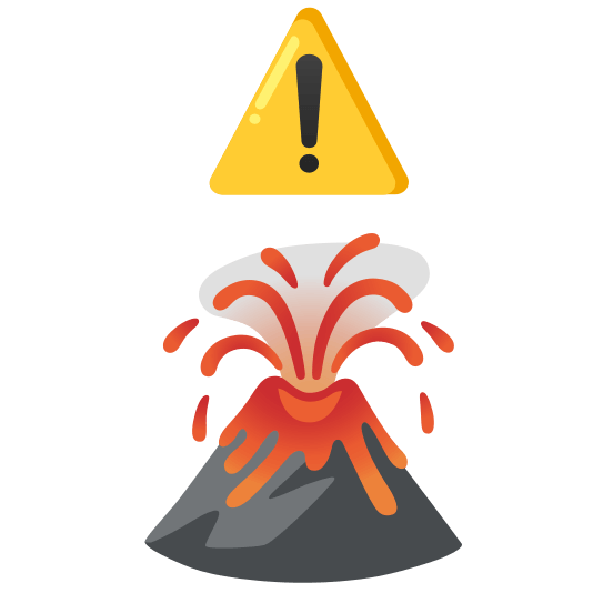 warning volcano