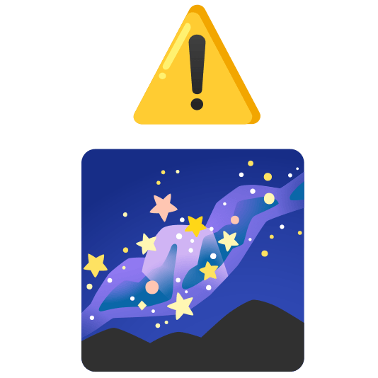 warning milky way