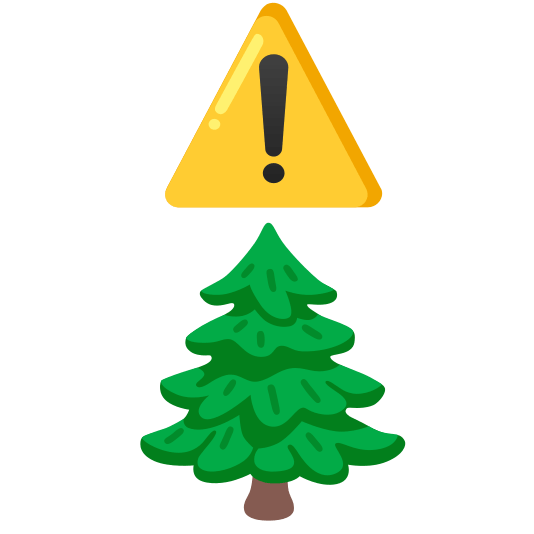 warning evergreen tree