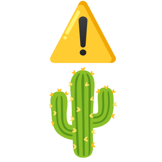 warning cactus