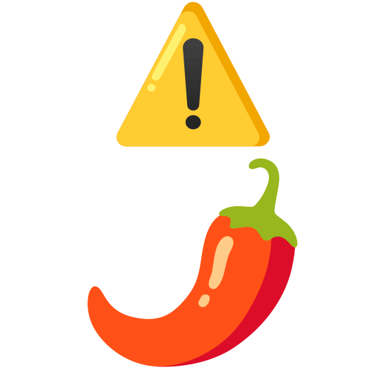 warning hot pepper