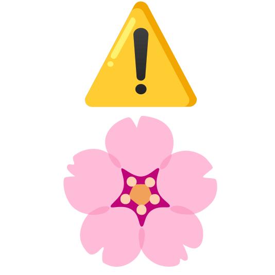 warning cherry blossom