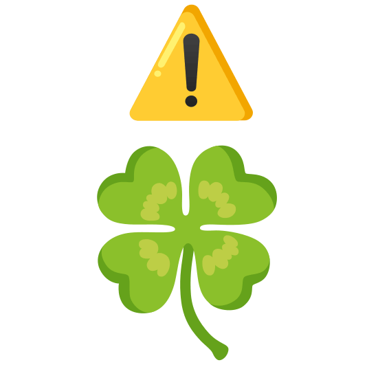 warning four leaf clover
