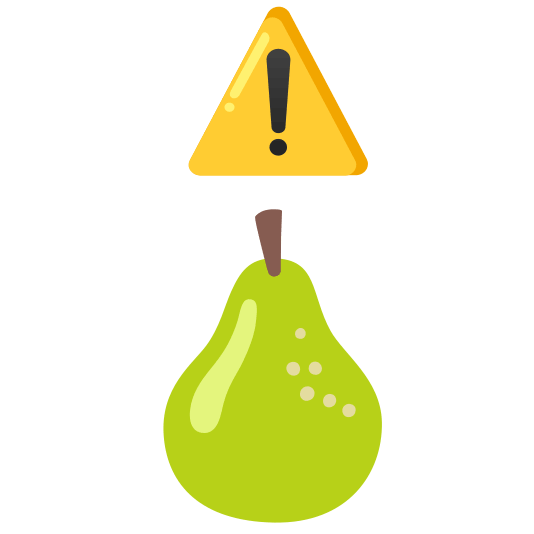 warning pear