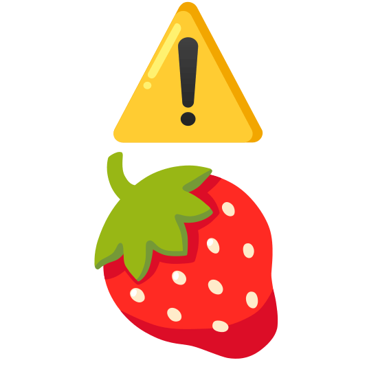 warning strawberry
