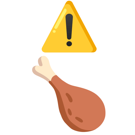 warning poultry leg