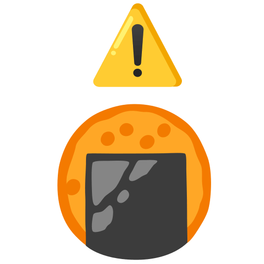 warning rice cracker