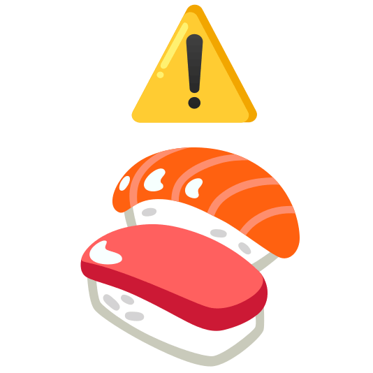warning sushi