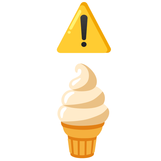 warning icecream