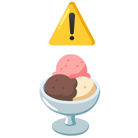 warning ice cream