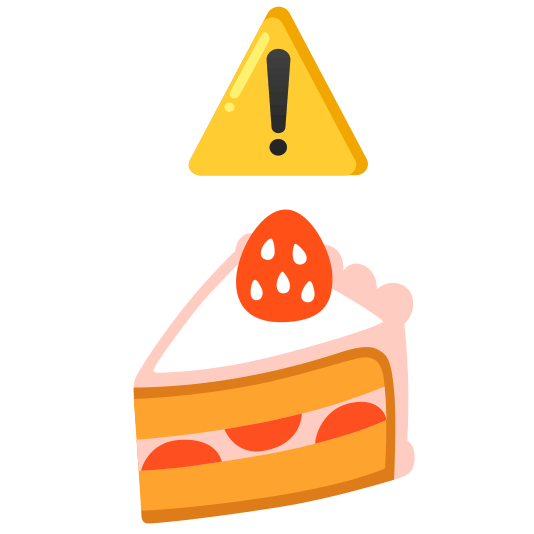 warning cake