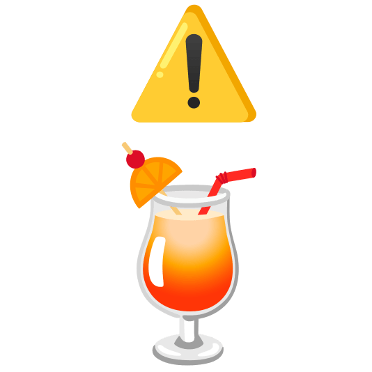 warning tropical drink