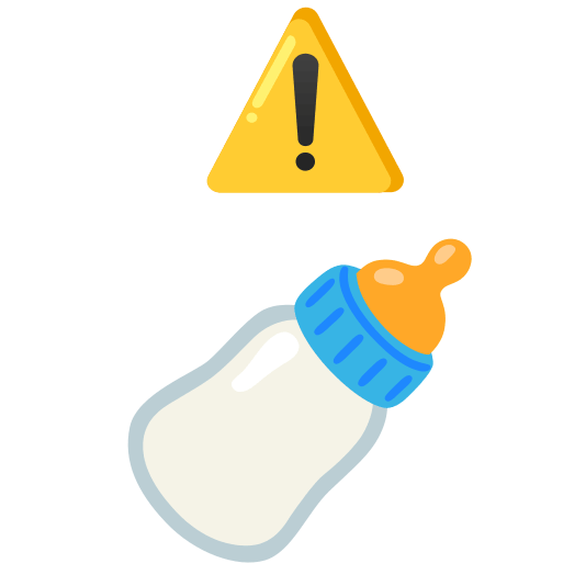 warning baby bottle