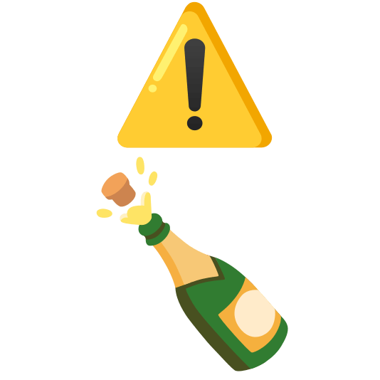 warning champagne