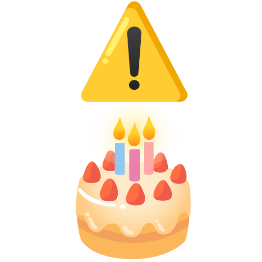 warning birthday