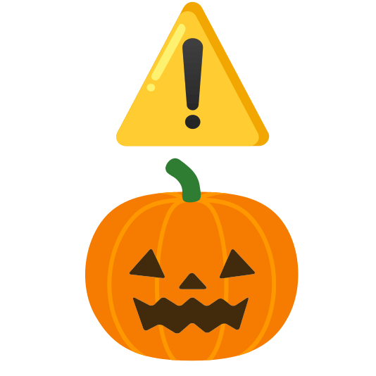 warning jack o lantern