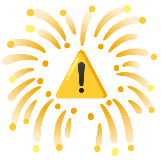 warning fireworks