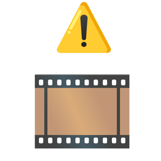 warning film frames