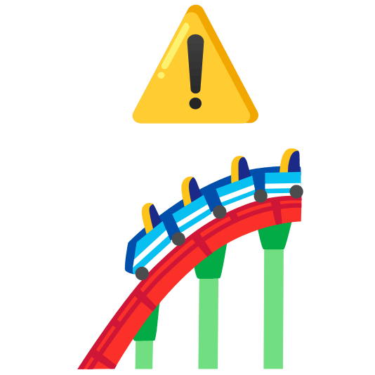 warning roller coaster