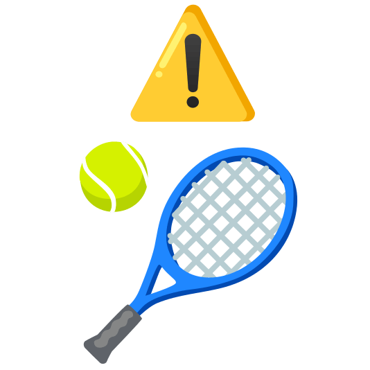 warning tennis
