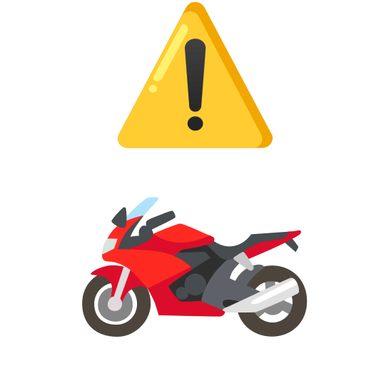 warning racing motorcycle