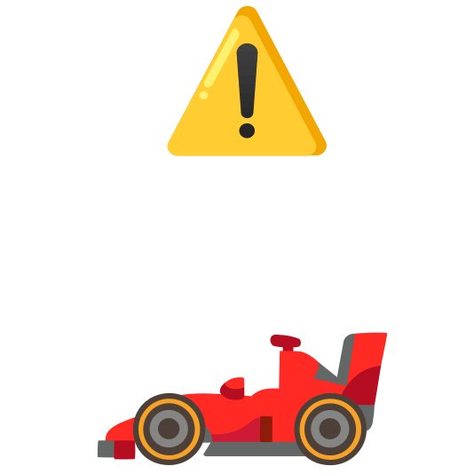 warning racing car