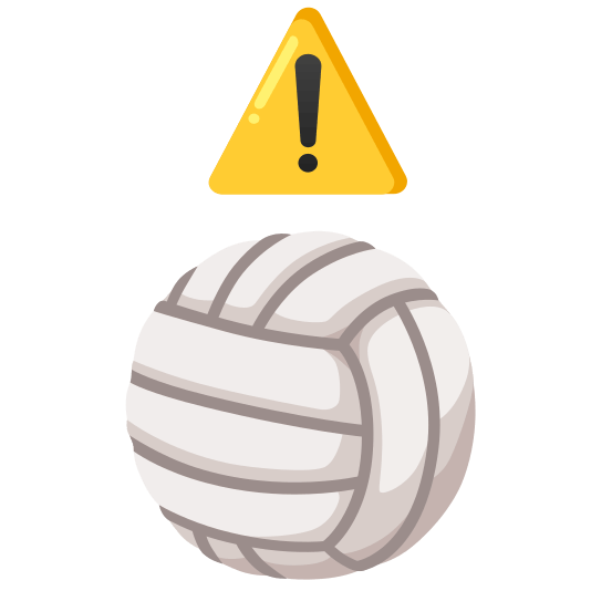 warning volleyball