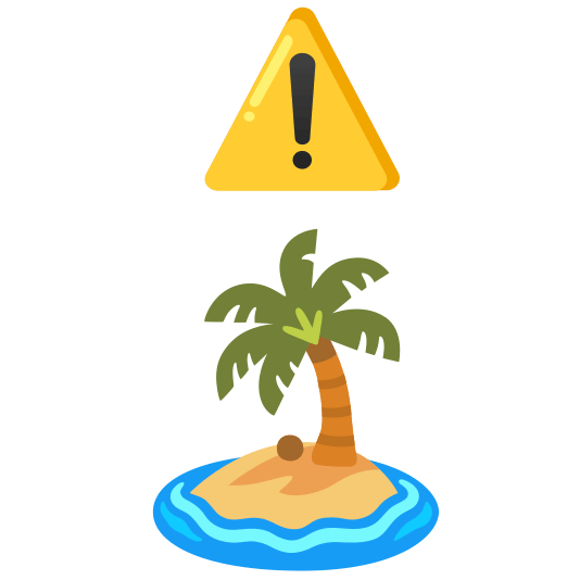 warning desert island