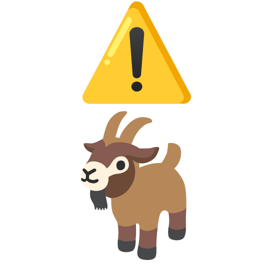 warning goat