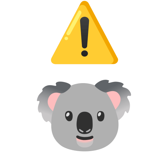 warning koala