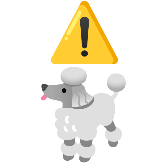 warning poodle