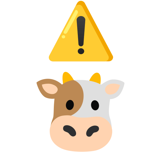 warning cow
