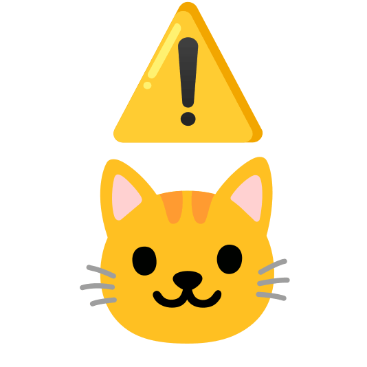 warning cat