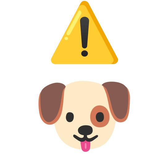 warning dog